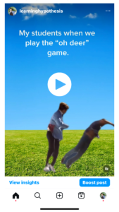 Picture of a reel on instagram with a person pushing another down.  